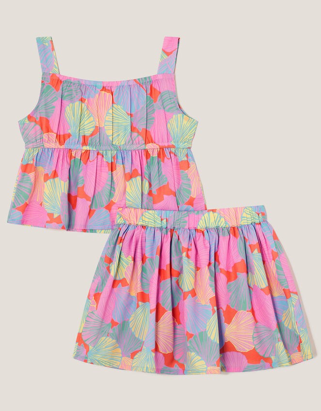 Shell Print Top & Skirt Set, Multi (MULTI), large