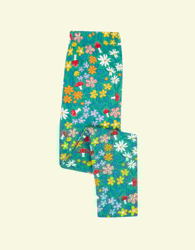 Frugi Libby Printed Leggings, Green (GREEN), large