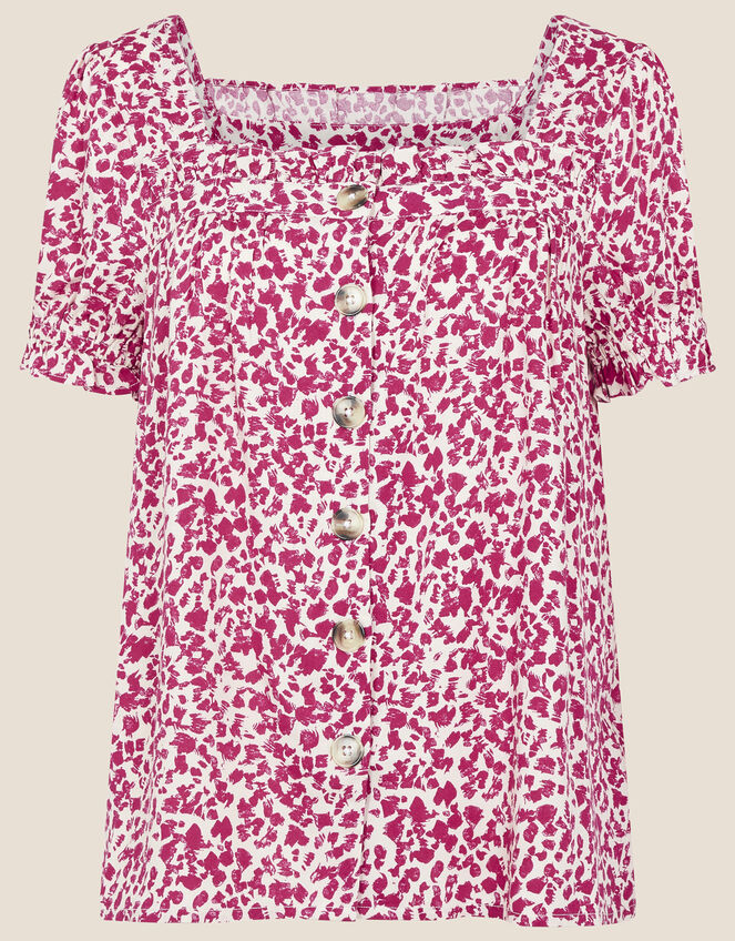 Sunita Printed Top in LENZING™ ECOVERO™, Red (RED), large