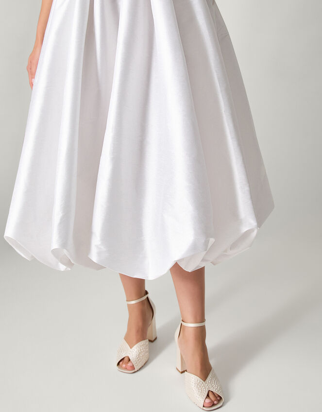 Mia Sleeveless Drop Waist Midi Wedding Dress, Ivory (IVORY), large