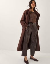 Dua Floral Devore Blouse, Brown (CHOCOLATE), large