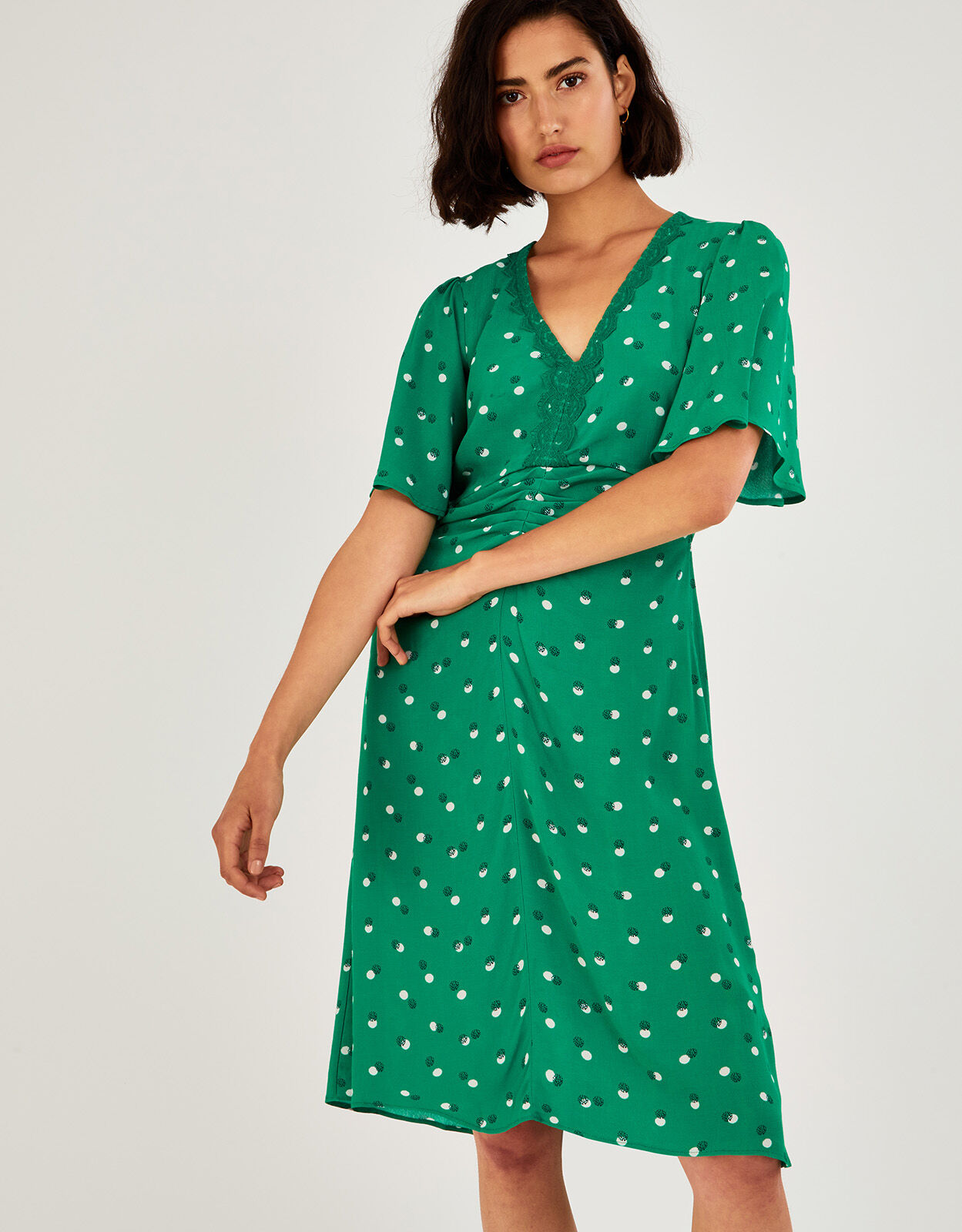 Monsoon oana deals print tea dress