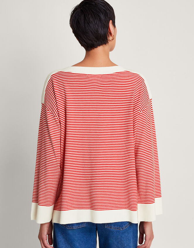Simmi Stripe Jumper, Red (RED), large