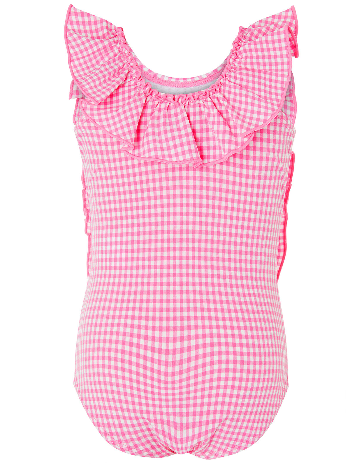 Baby Geri Gingham Ruffle Swimsuit Pink