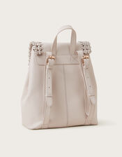 Leather Woven Backpack, , large