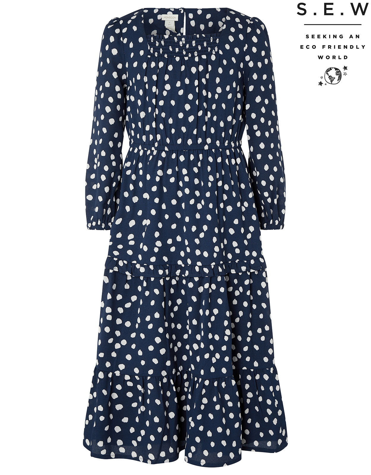 monsoon girls navy dress