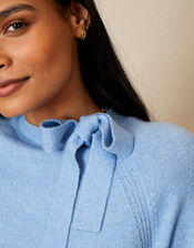 Cosy Tie Neck Jumper, Blue (BLUE), large
