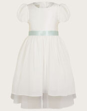 Cherish High Low Bow Back Bridesmaids Dress, Ivory (IVORY), large