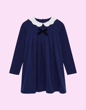 Trotters Anna Petal Collar Dress, Blue (NAVY), large