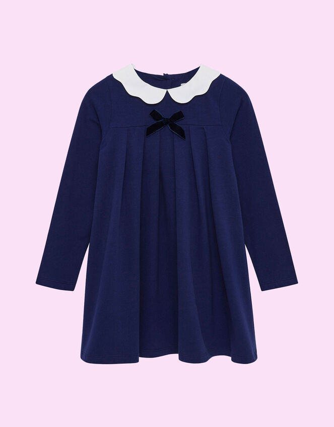 Trotters Anna Petal Collar Dress, Blue (NAVY), large
