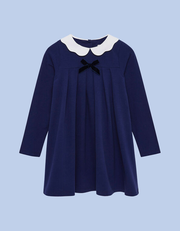 Trotters Anna Petal Dress, Blue (NAVY), large
