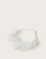 Pearly Ruffle Headband, , large