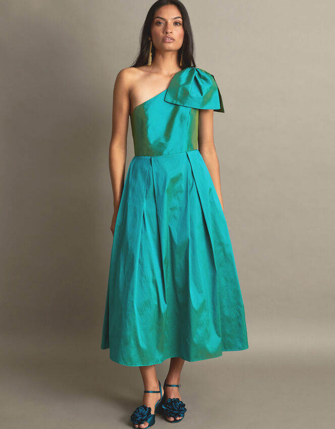 Bliss One-Shoulder Dress, Green (GREEN), large