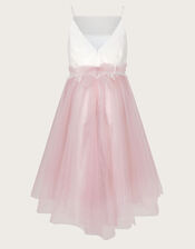 Alianthe Sleeveless Lace High-Low Dress, Pink (PINK), large