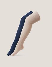 2-Pack Cable Heart Tights, Multi (MULTI), large