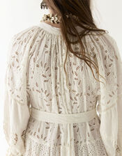 Maison Hotel Lilibet Broderie Maxi Dress, White (OFF WHITE), large