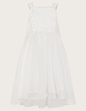 Anna Strappy Lace High-Low Dress, Ivory (IVORY), large