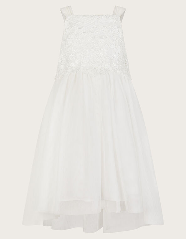 Anna Strappy Lace High-Low Dress, Ivory (IVORY), large