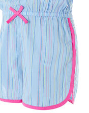 Bella Stripe Chambray Playsuit, Blue (BLUE), large
