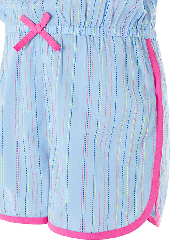 Bella Stripe Chambray Playsuit, Blue (BLUE), large