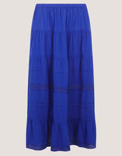 Maria Tiered Maxi Skirt, Blue (COBALT), large