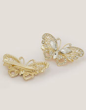 2-Pack Jewel Butterfly Hair Clips, , large