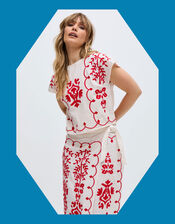 Raffya Freya Embroidered Top, Multi (MULTI), large