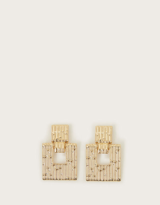 Textured Square Earrings, , large
