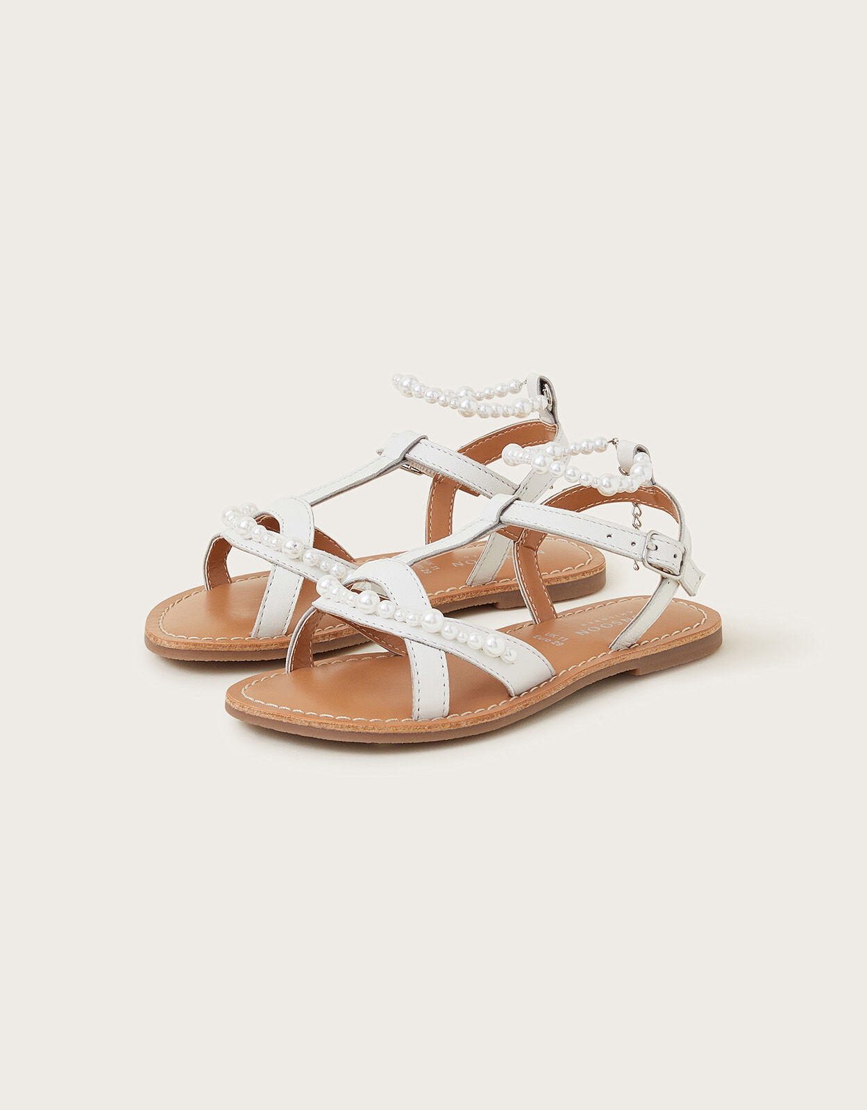 Lacey butterfly embellished top leather slide sandal