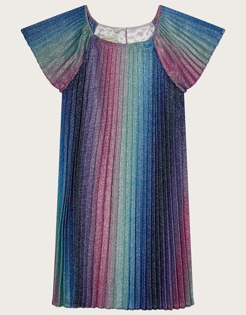 Ombre Rainbow Pleated Dress, Multi (MULTI), large