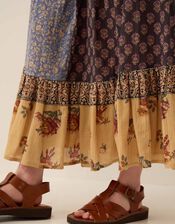 East Loran Floral Mix Midi Skirt, Multi (MULTI), large