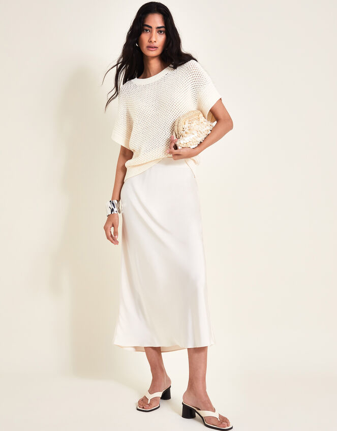 Sia Short Sleeve Jumper, Ivory (IVORY), large