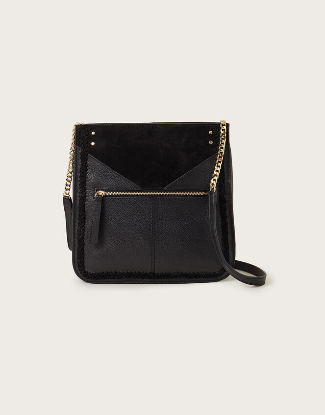 Large Leather Cross-Body Bag, , large
