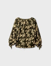 East Kris Batik Print Blouse, Green (OLIVE), large