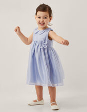 Baby Petal Collar Party Dress, Blue (PALE BLUE), large