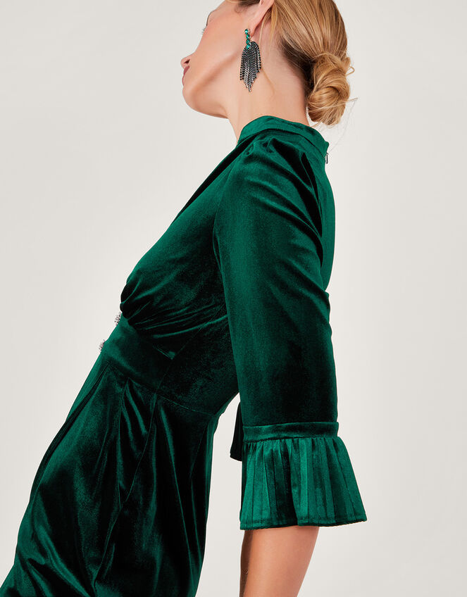 Kyra Velvet Jumpsuit, Green (GREEN), large