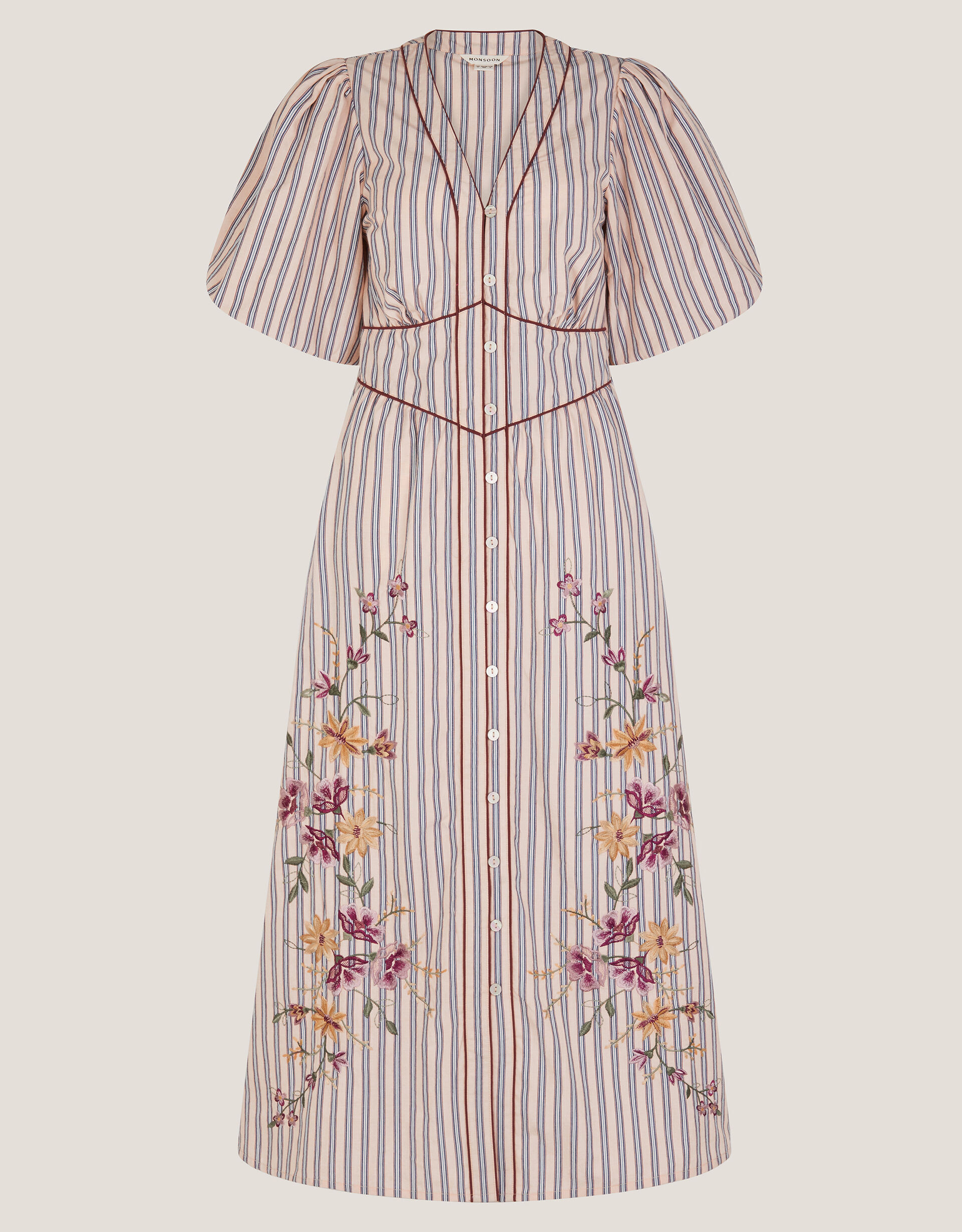 Pink Stripe Midi Dress main image 0