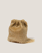 Zena Bead Tassel Bucket Bag, , large