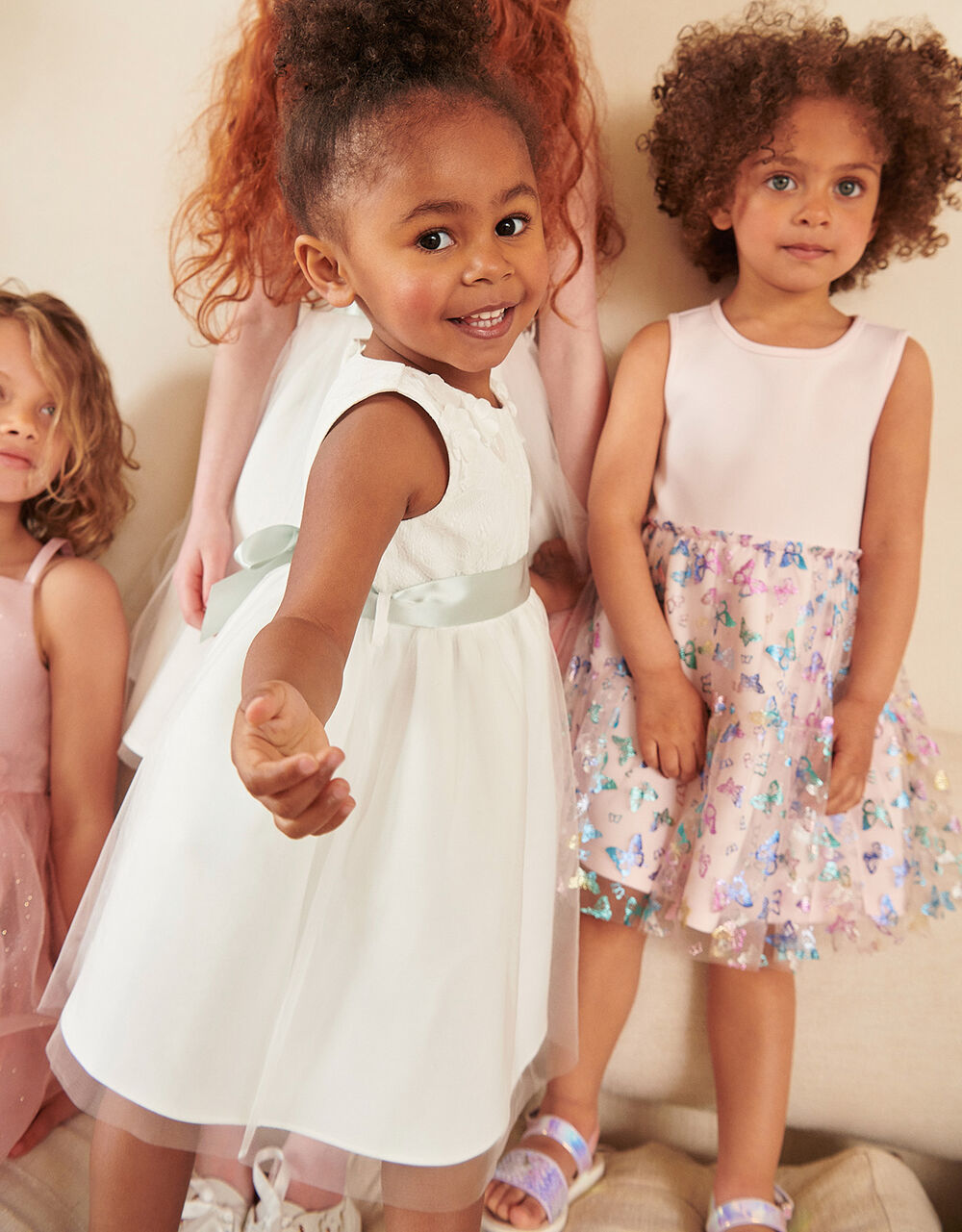 Children Baby Girls 0-3yrs | Baby Freya Lace Bridesmaids Dress Ivory - JX75891