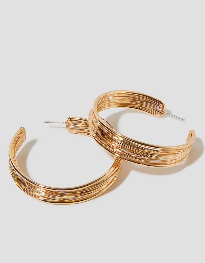 Wire Hoop Earrings, , large