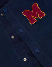 Denim Jersey Bomber Jacket , Blue (BLUE), large