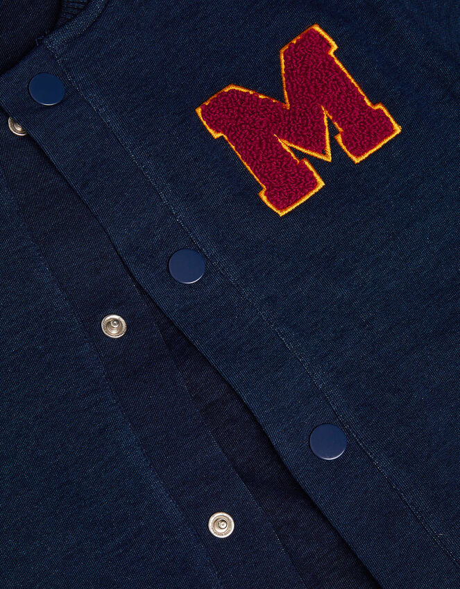 Denim Jersey Bomber Jacket , Blue (BLUE), large