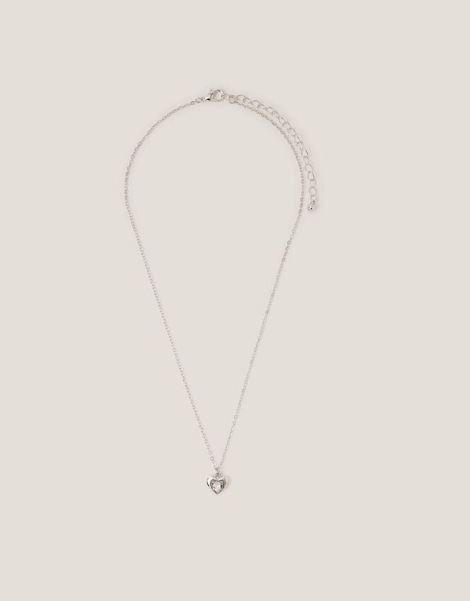 Heart Gemstone Pendant Necklace, , large