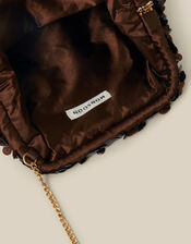 Kira Sequin Clutch Bag, Brown (CHOCOLATE), large