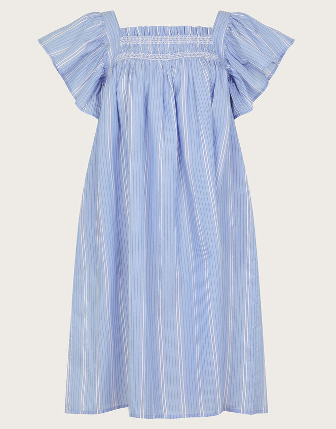 Dora Smock Frill Mini Dress, Blue (BLUE), large