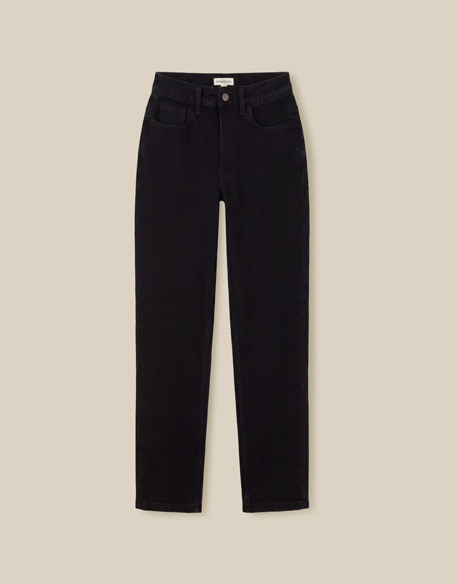 Julia Cropped Cigarette Jeans, Black (BLACK), large