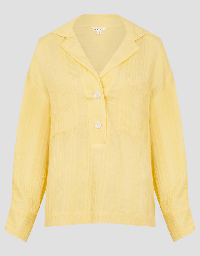 Tilda Textured Shirt, Yellow (YELLOW), large