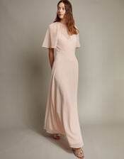 Mona Angel Sleeve Maxi Dress, Pink (BLUSH), large
