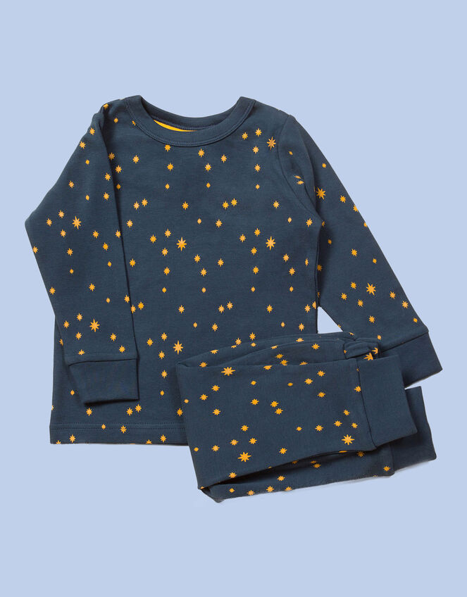 Little Green Radicals Twinkle Twinkle Pyjamas, Blue (NAVY), large