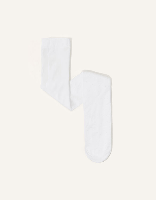 Baby Bridal Spot Tights, White (WHITE), large